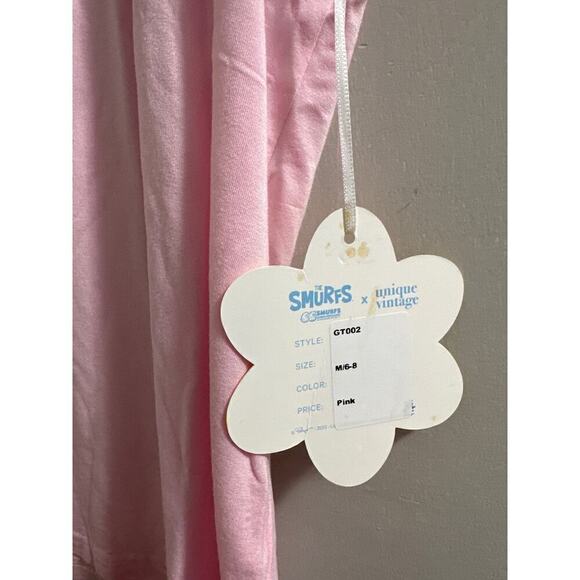 🔴The Smurfs x Unique Vintage Pink Smurfs Fitted Tee size M - Picture 4 of 7